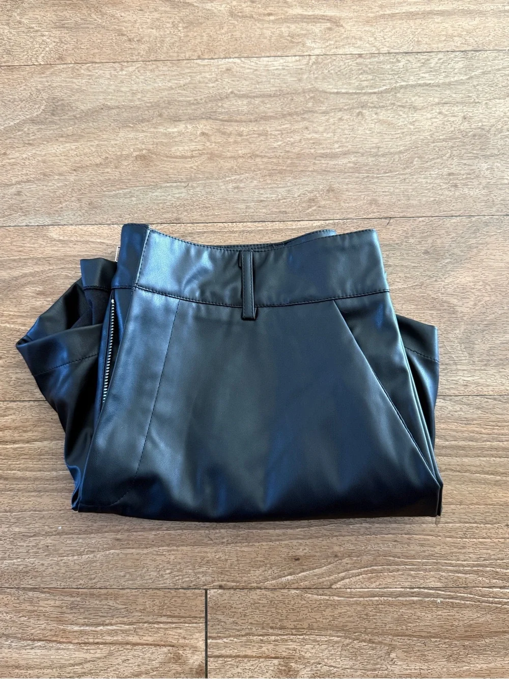 Fashion Nova Black High-Waist Faux Leather Shorts